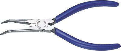 3.peaks Thin Tip Long Nose Pliers MR-150B Cr-V Bent Type 150mm With Spring Japan