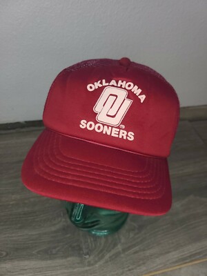 Vintage Deadstock Oklahoma Sooners Snapback Hat, Youngan, College Trucker Cap