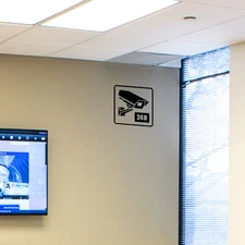 24 Hour Camera Security Surveillance Business Store Window Wall Decal Sticker
