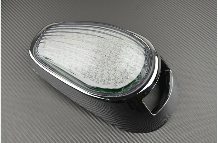 Feu LED transparent Vulcan 2000 clignotants intégrés éclairage intense