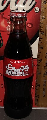 2024 SAN ANTONIO STOCK SHOW & RODEO 75 YEARS 1949 - 2024 8OZ COCA COLA BOTTLE