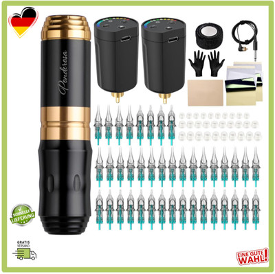 STIGMA Wireless Tattoo Maschine Set Rotary Tattoo Pen Set Komplettes Tattoo Kit
