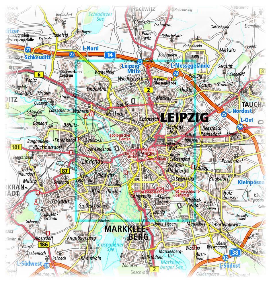 Thumbnail - Leipzig. Stadtplan 1:16 000 (land-)karte Stadtplan (publicpress)