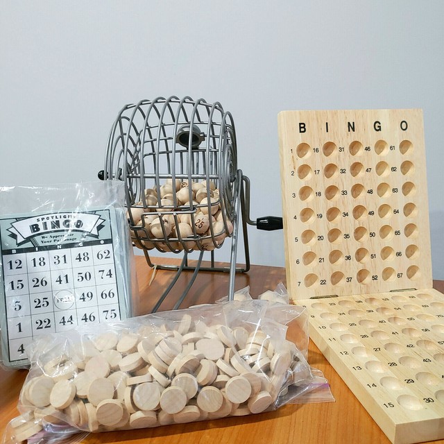 Restoration Hardware Bingo Wooden Game Set Extraordinaire Series E Vintage Style for sale online ...