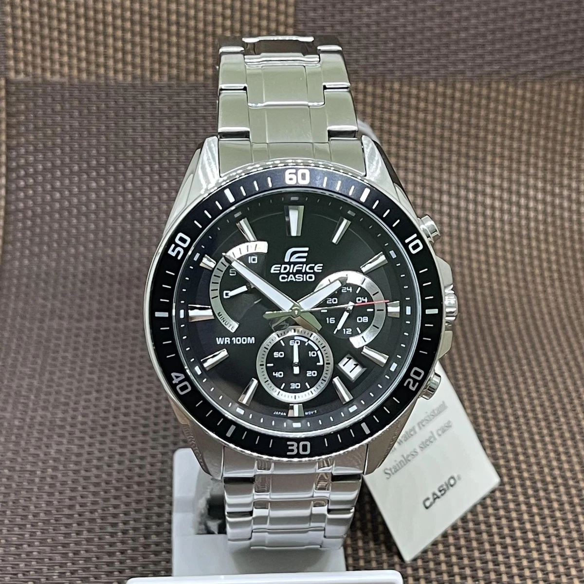 Casio Edifice EFR-552D-1A Black Retrograde Chronograph Stainless Steel Men  Watch | eBay