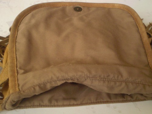 Borsa donna vintage tessuto scamosciato perline - Foto 8 di 11
