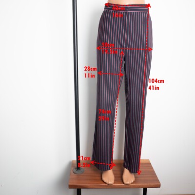 パンツ CHLOE Woman Pants Violet CH25SPA09355 56B See By CHLOE Women's Purple Striped Wool Trousers Relaxed