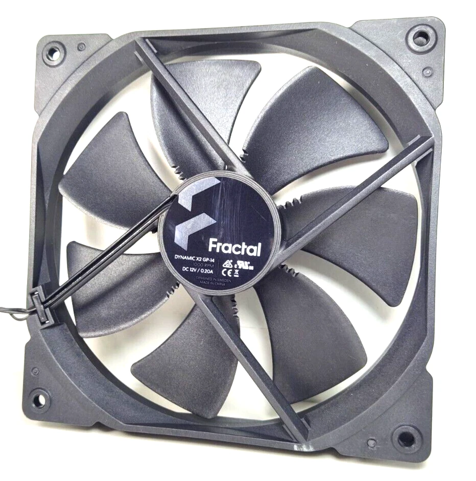 3x Fractal Design Dynamic X2 GP-14 140mm Case Fans Black 3-Pin New OEM - Image 2 of 4