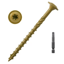 LIONMAX Lag Screws 3 Inch, Structural Wood Screw #14 x 3", 50-PCS Heavy Duty Con