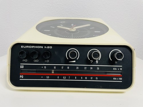Europhon h20 Space Age Design Clock 1970s - Foto 2 di 18