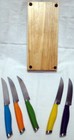 6-Piece STEAK KNIFE SET With Wood In-Drawer Block FIESTA RAINBOW COLORS — photo 3