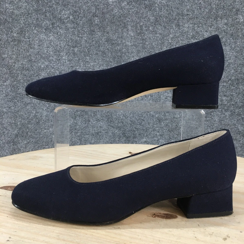 Naturalizer Low Heels Womens 7 M Pumps Casual Comfort Blue Fabric Slip On - Image 3 of 4