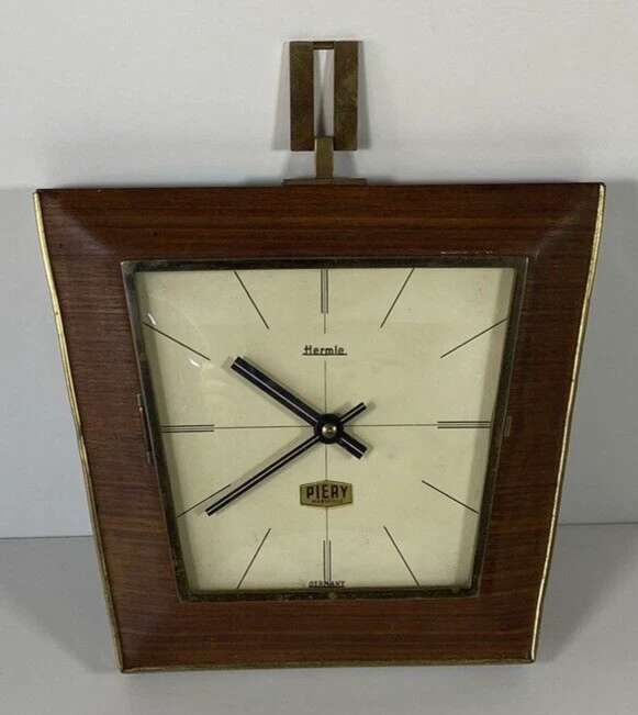 Horloge De Cheminée Hermle, Bois Noir Et Aulne, Mouvement Quartz, Moderne