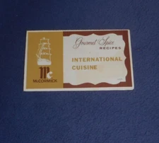 Vintage McCormick Gourmet Spice Recipes Baltimore MD Spice Rack International