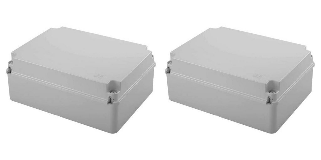 2 x Gewiss GW44208 IP56 Plastic Enclosures IP56 240mm x 190mm  x 90mm (Grey)