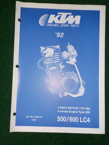 1992 KTM Motorcycle Engine 500 600 LC4 