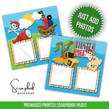 Pirate Scrapbook Pages Pirate Ship PRINTED Premade Scrapbook Quick Pages 41