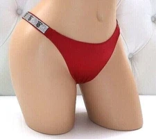 Victoria's Secret VS Rhinestone Shine Logo Strap Thong Panty Red S M L XL XXL
