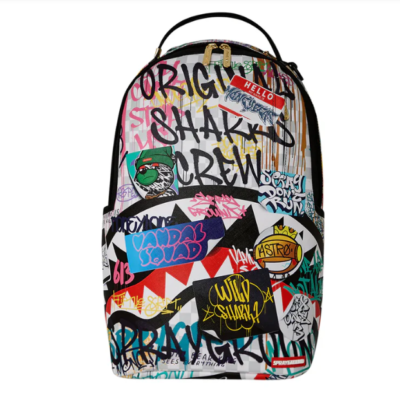 Sprayground Backpack Shark In Paris The Rizz Cream School Bag