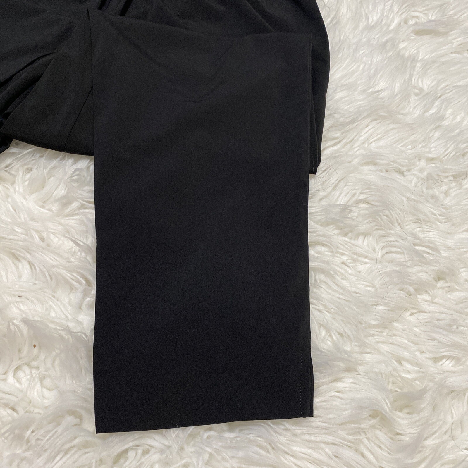Calvin Klein Women's Black Crepe Straight Leg Trouser Pants Size Medium NWT image 4
