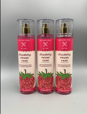 Bath  Body Works Strawberry Pound Cake Fragrance Mist Set of 3 8fl oz. 656