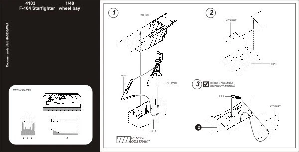 AIRES HOBBY MODELS 4103 - F-104 STARFIGHTER WHEEL BAY (HASEGAWA) - 1/48 RESIN - Immagine 3 di 3