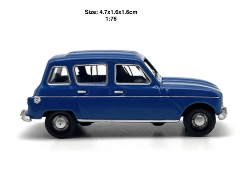 1:76 Blue Renault 4 Compact Sedan Model Diecast Metal Car - Picture 2 of 6