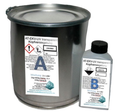 15 kg Kopfversiegelung UV-stabil transparent AT-EKVUV Steinteppich Farbflocken 