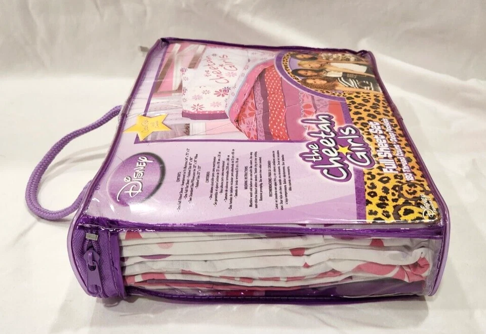 Juego completo de sábanas Disney The Cheetah Girls NUEVO funda de almohada sábanas planas ajustables Foto 4 de 4