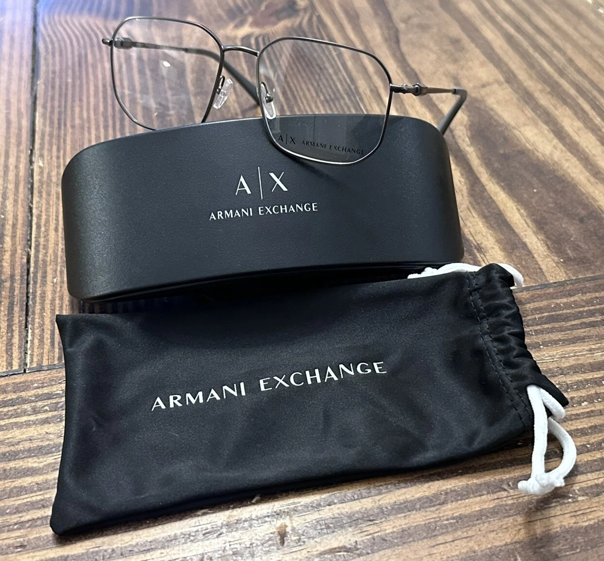 Armani Exchange Eyeglasses AX1066 6003 54 16 145 Matte Black   Demo Lens & Case