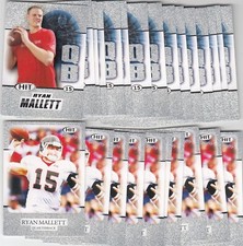 (25) 2011 Ryan Mallett Sage Hit ROOKIE SILVER FOIL Lot - Arkansas Razorbacks