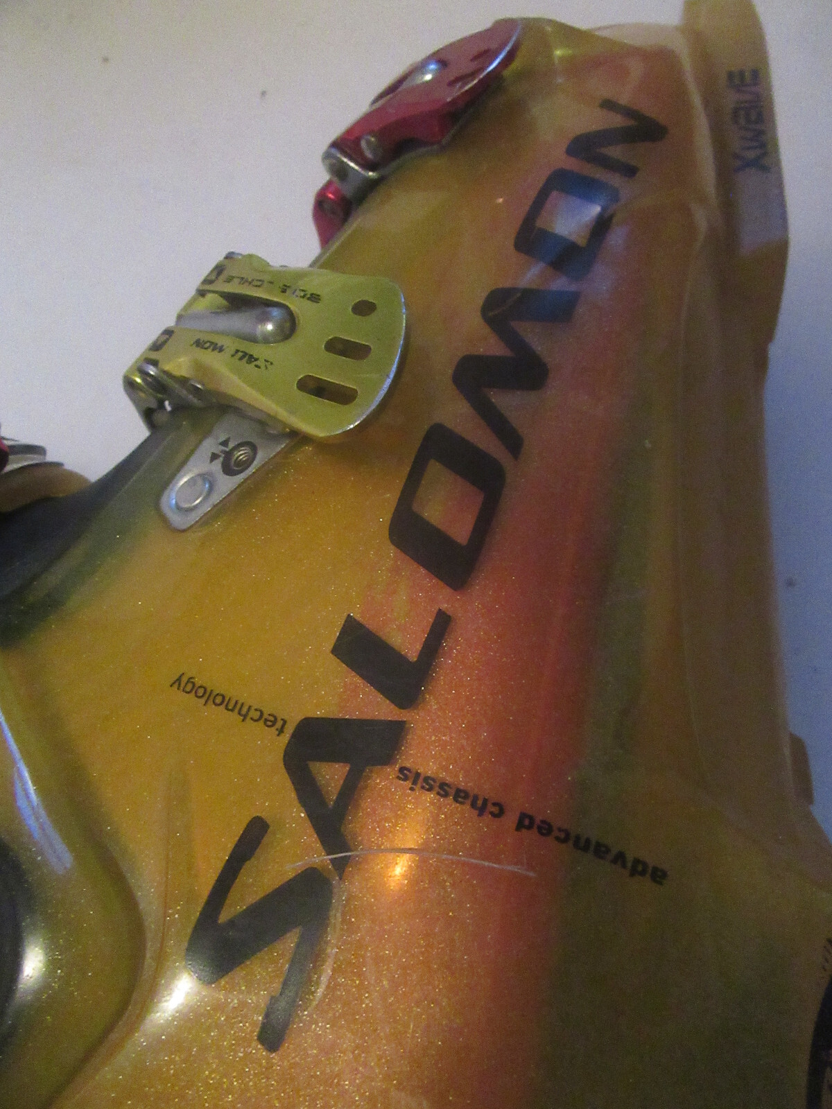 Scarponi da sci alpino Salomon X Wave 10 giallo rosso uomo taglia 9 5 US Mondo 27 5