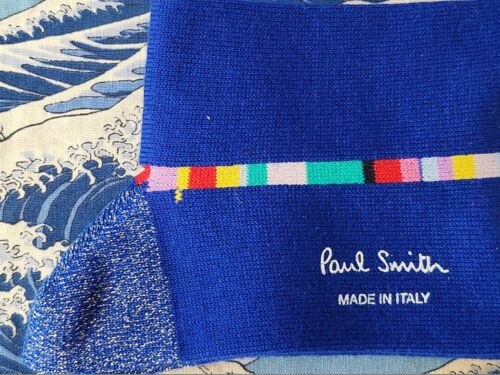Paul Smith Women Italian Socks Veronica Strip Blue Multi F743 One Size CottonMix - Picture 4 of 5