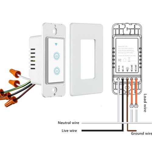 Interruptor de doble luz inteligente Wi-Fi funciona con la aplicación Alexa Google Home Smart Life - Imagen 24 de 59