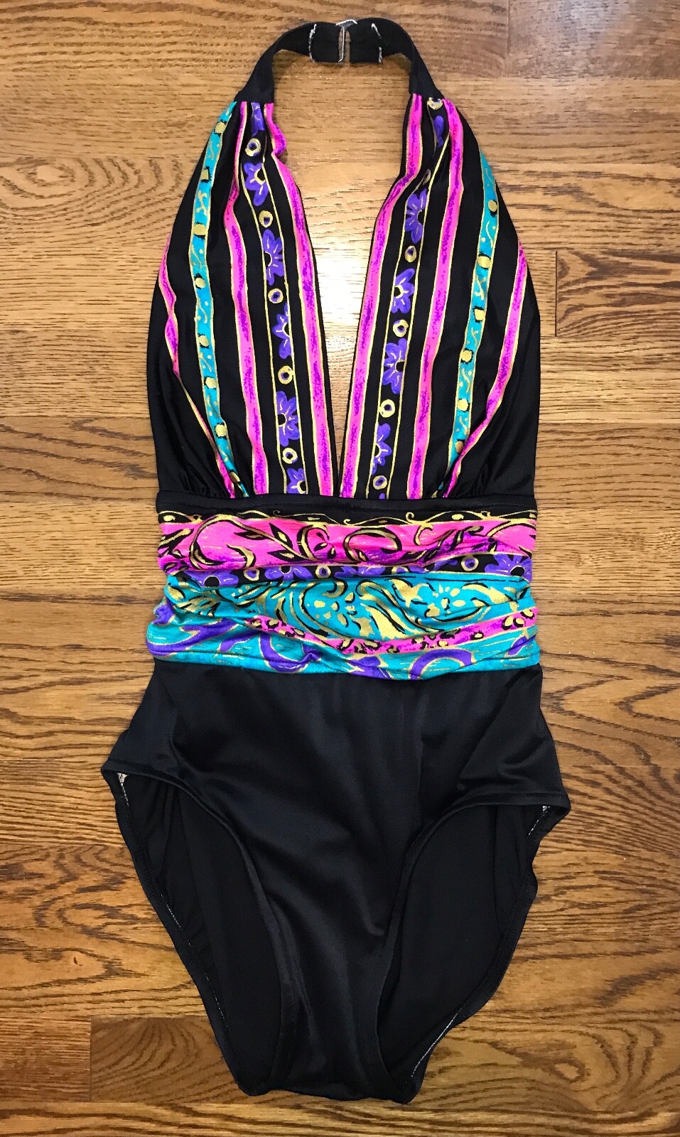 Vintage CATALINA 80s Neon One Piece Swimsuit Made in … Gem