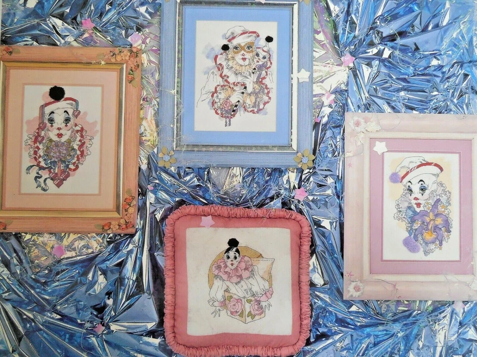 NEW  Something Special Cross Stitch Pattern Booklet "St. Dennis Mimes"  Clowns - Image 2 of 4