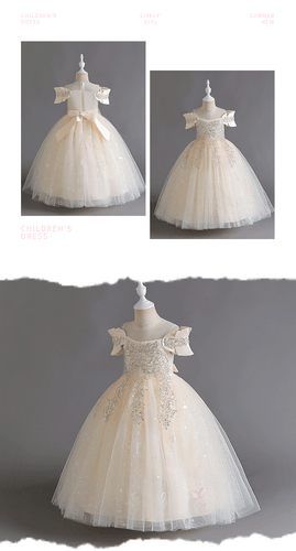 Birthday Wedding Party Dress for Girls Kid Princess Dress For Dance Performance - Picture 8 of 18