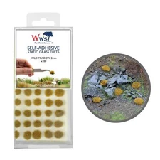 WWS Static Grass Tufts x 100 – Wild Meadow, 10mm – Model Railway Wargame Scenery