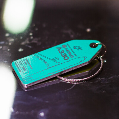 Boyle Aviationtag Airbus A330 Keychain 14.5cm Tag Windrose
