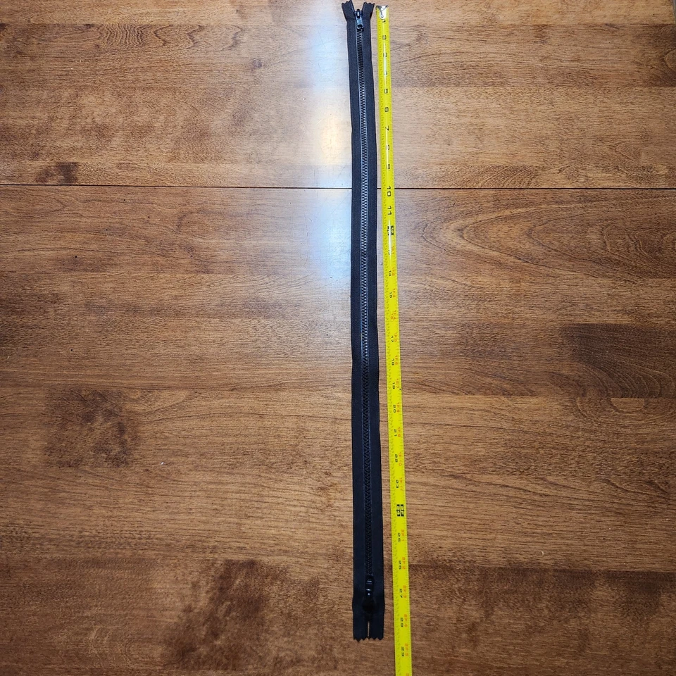 Lote a granel de 425 cremalleras Vislon YKK #5 28" negras 2 vías, tapicería/bolsa cerrada Foto 2 de 4