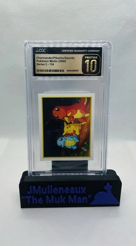 2000 Pokémon Pikachu Squirtle Charmander Merlin Series 2 CGC Prestine 10 POP 1
