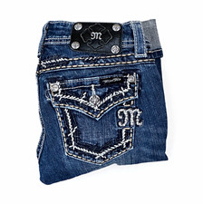 VINTAGE Miss Me Women s Distressed Cropped Je...