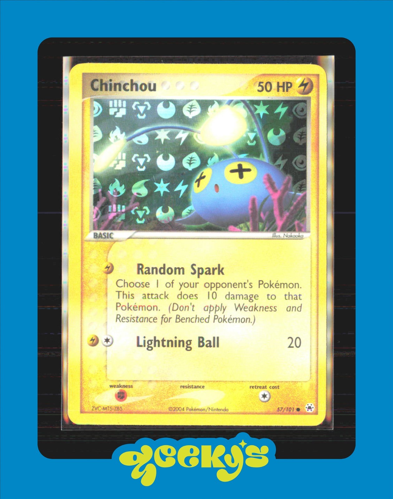 Chinchou 57/101 Reverse Holo EX Hidden Legends Pokemon Card