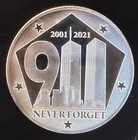 9-11-2001 Never Forget World Trade Memorial Vtg Bullion-999 Silver 1 Oz Art Coin