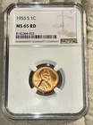 1935 S LINCOLN WHEAT CENT NGC MS 65 RD