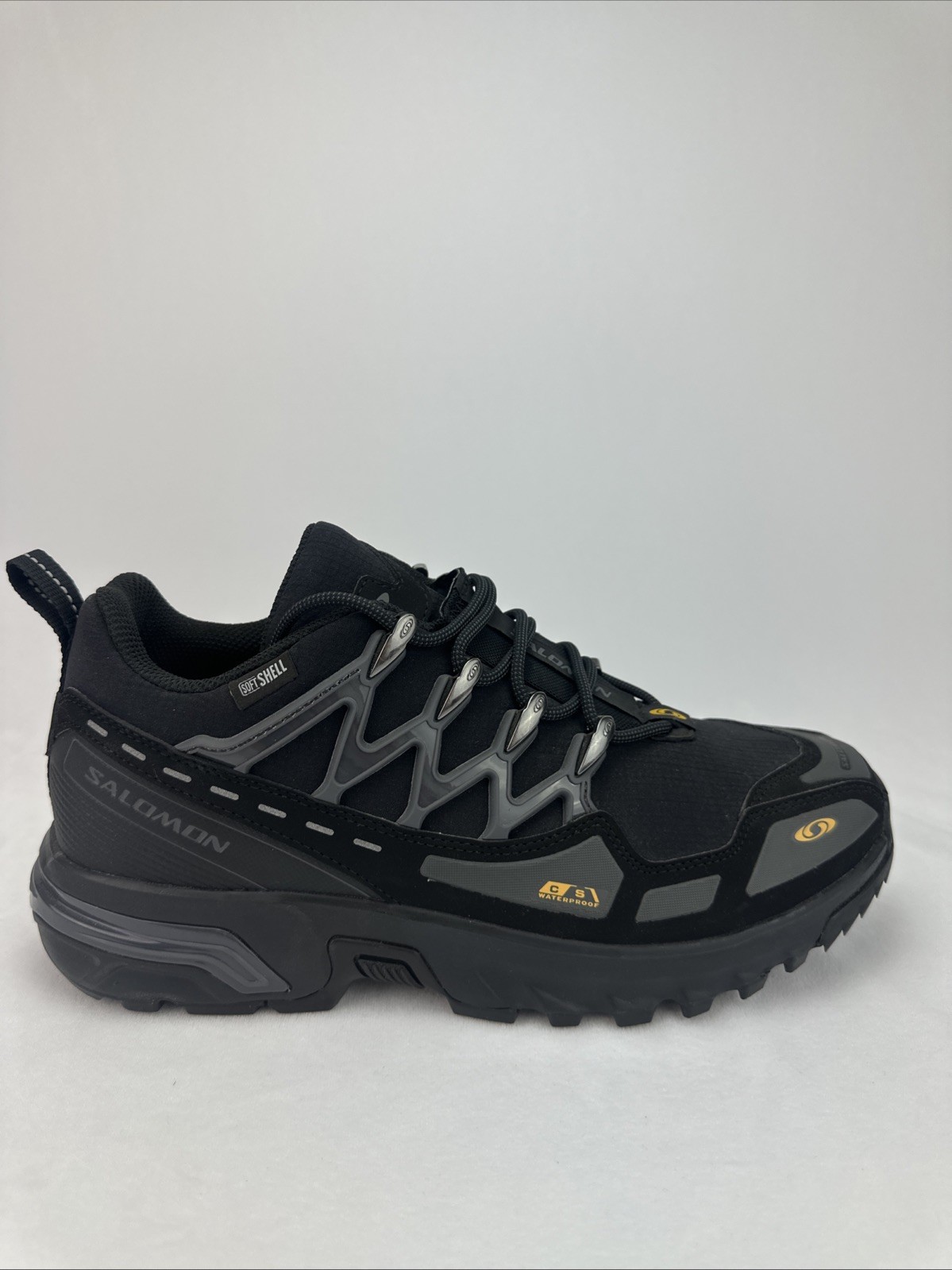 Scarpa sneaker trekking uomo Salomon ACS+ OG CSWP nero giallo dorato 473077 taglia 6
