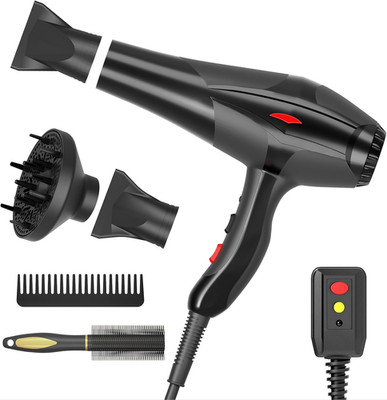 Hair Dryer Professional Ionic Salon Hair Dryer 2400W Powerful Fast-Drying Blue L