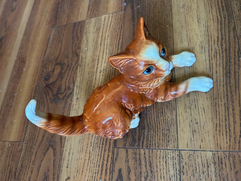Goebel Orange Tabby Cat West Germany numbered Vintage