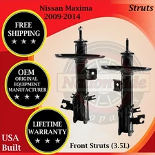 Monroe OEM Front Struts For 2009-2014 Nissan Maxima 3.5L Lifetime Warranty