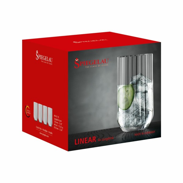 Spiegelau Linear Longdrink 4Er Set Longdrinkglas Trinkglas Glas 445 Ml-image